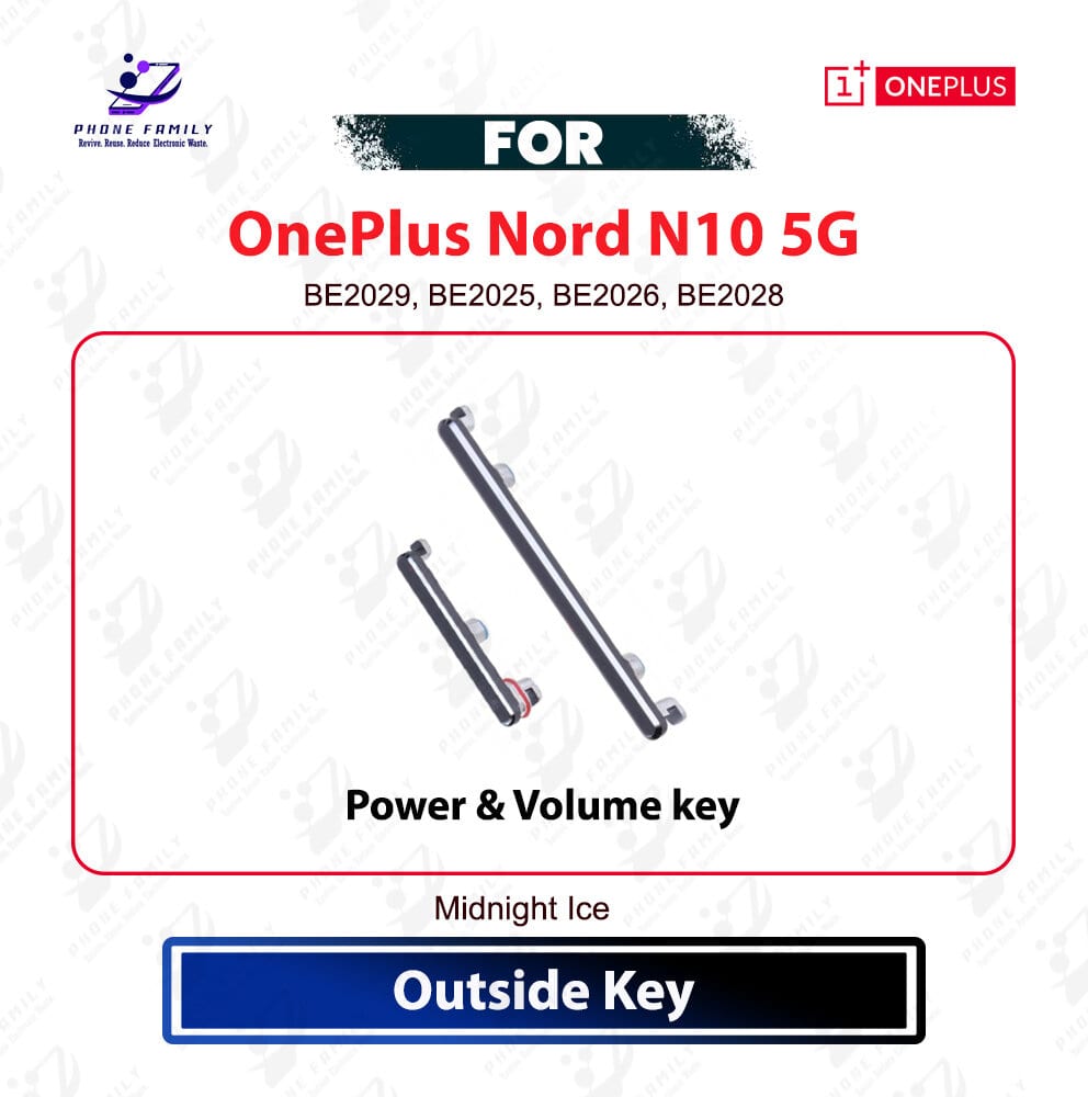 OnePlus Nord N10 5G Power On Off, Volume Up Down Button Side Key, Outside Key Replacement Repair Spare Part For - BE2029, BE2025, BE2026, BE2028