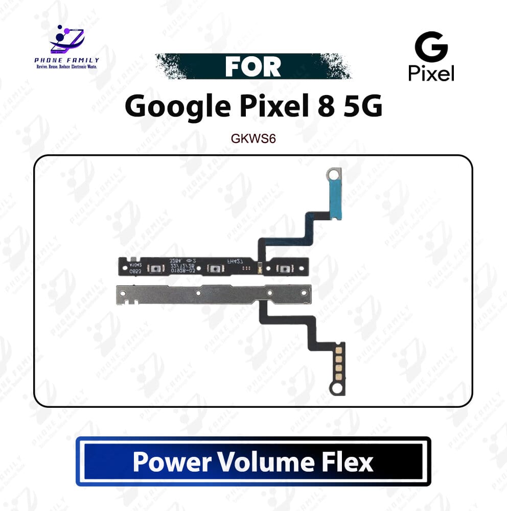 Google Pixel 8 5G Power On Off Switch Button Side Volume Up Down Buttons Flex Cable Replacement Repair Spare Part For GKWS6