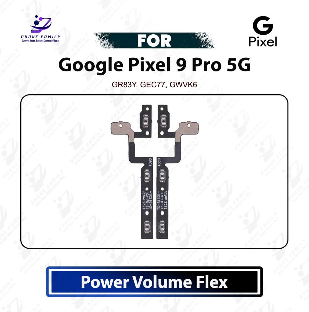 Google Pixel 9 Pro 5G Power On Off Switch Button Side Volume Up Down Buttons Flex Cable Replacement Repair Spare Part