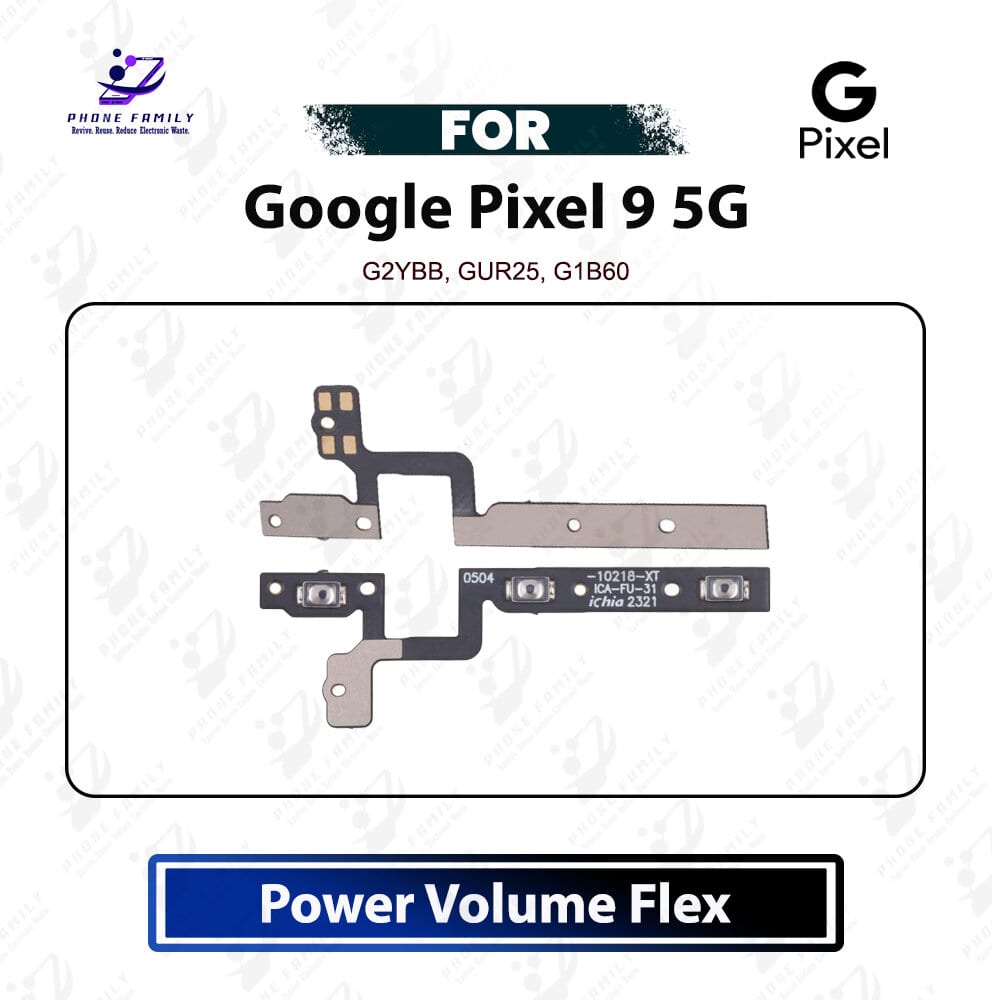 Google Pixel 9 5G Power On Off Switch Button Side Volume Up Down Buttons Flex Cable Replacement Repair Spare Part