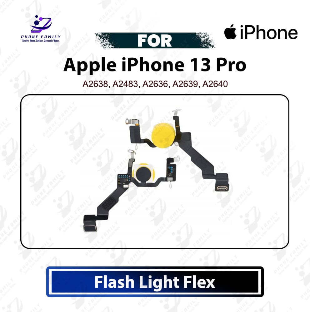 Apple iPhone 13 Pro LED Flash Light & Back Camera Microphone Flex Cable - Rear Camera Flash Ribbon Repair Spare Part