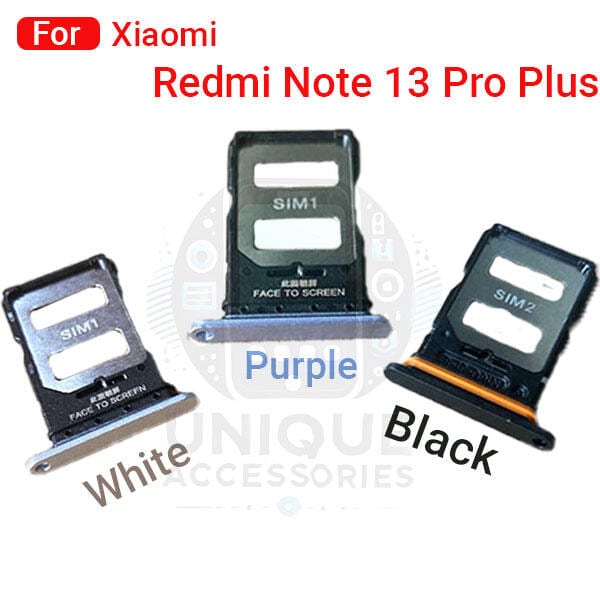 Xiaomi Redmi Note 13 Pro Plus Sim Tray Micro SD Card Slot with Sim Ejector Pin Replacement Part