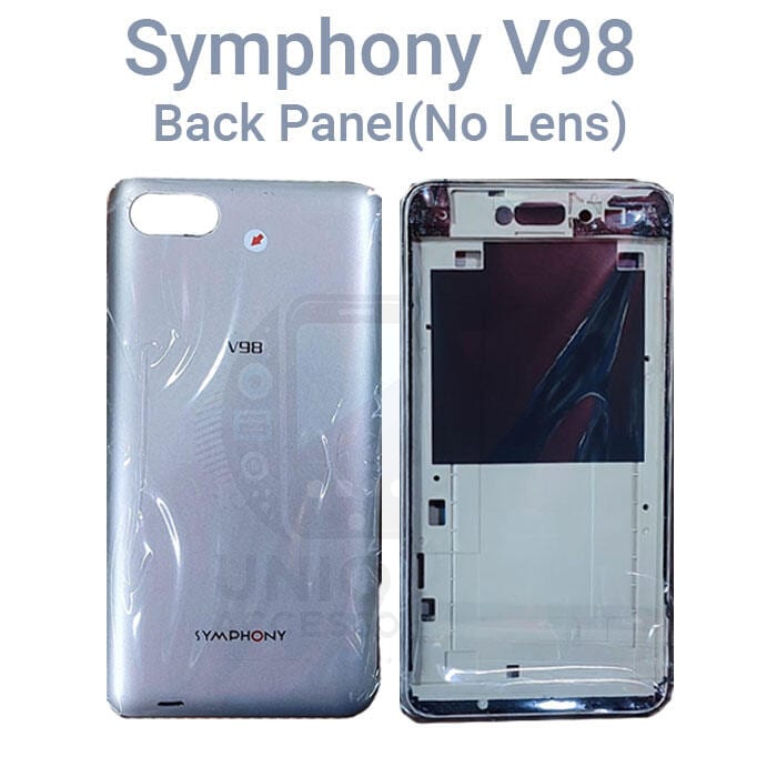 Symphony V98 Back Panel/Backshell/ Casing + Without Camera Lens + Side Buttons With Logo-All Colors Available