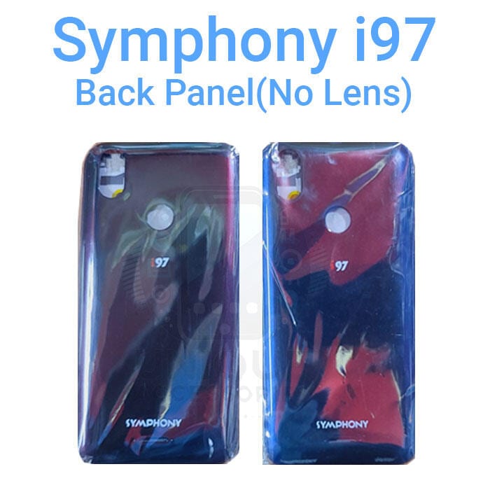 Symphony i97 Back Panel/Backshell/ Casing + Without Camera Lens + Side Buttons With Logo-All Colors Available