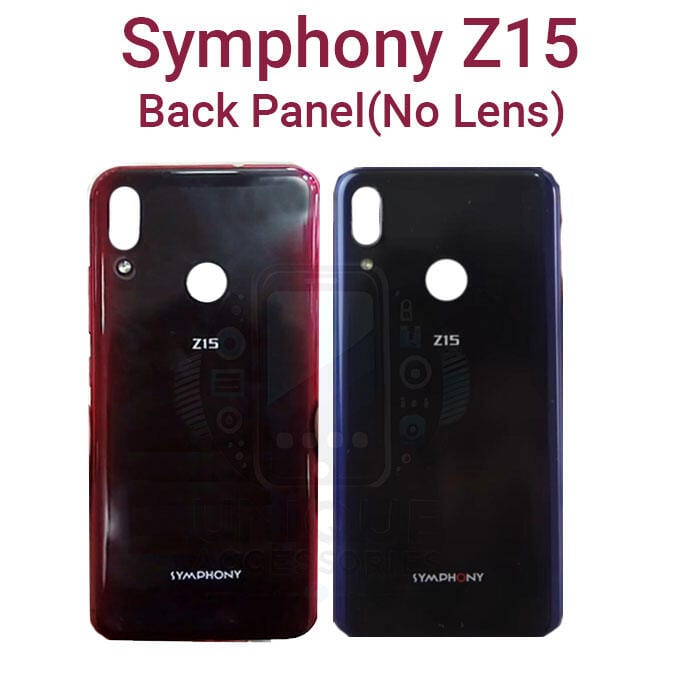 Symphony Z15 Back Panel/Backshell/ Casing + Without Camera Lens + Side Buttons With Logo-All Colors Available