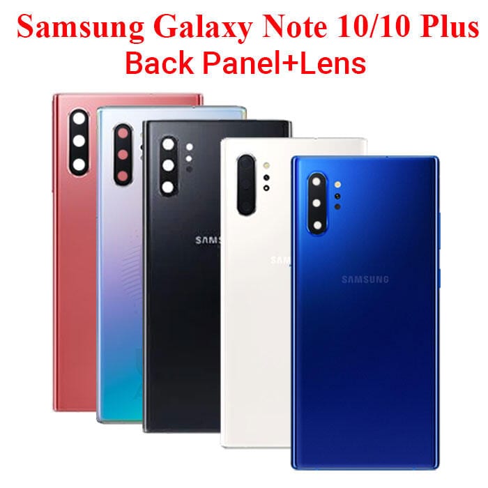 Samsung Galaxy Note 10 10 Plus Back Panel/Backshell/ Casing + With Camera Lens +  Without Side Buttons With Logo-All Colors Available