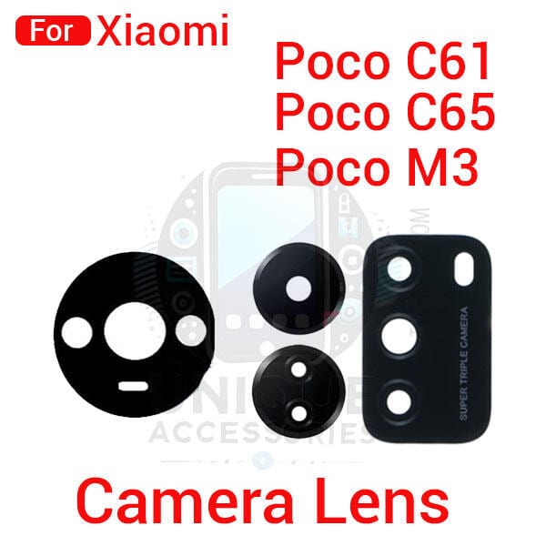 Xiaomi Poco C61 C65 M3 Main Rear Camera Glass Lens 64MP-AI Dual Camera (Not Camera Protector)