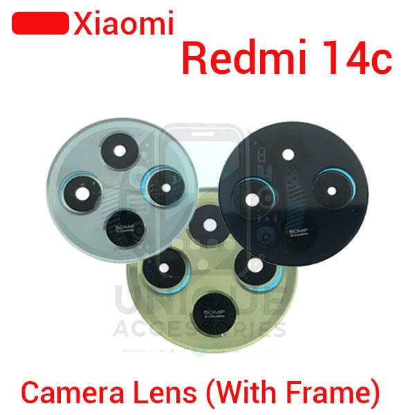 Xiaomi Redmi 14c Main Rear Camera Glass Lens 50MP-AI Dual Camera (Not Camera Protector)