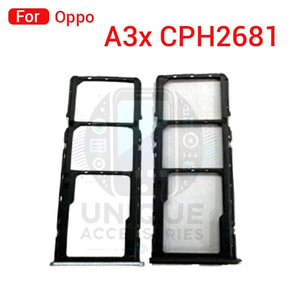 Oppo A3x CPH2681 Sim Tray Micro SD Card Slot with Sim Ejector Pin Replacement Parts
