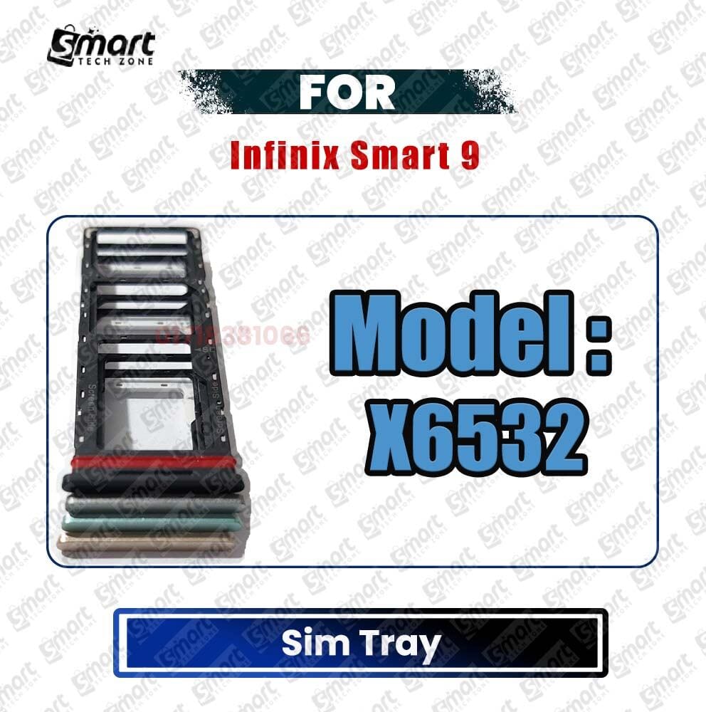 Infinix Smart 9 X6532 Sim Tray Micro SD Card Slot with Sim Ejector Pin Replacement Parts