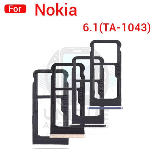 Nokia 6.1 TA-1043 TA-1045 TA-1050 TA-1054 TA-1068 Sim Tray Micro SD Card Slot with Sim Ejector Pin Replacement Parts