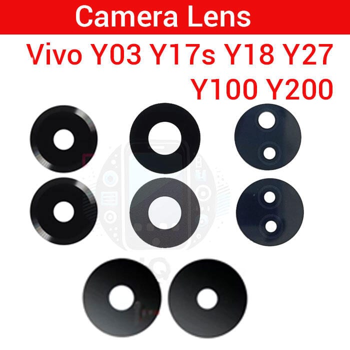 Camera Main Glass Lens for Vivo Y03 Y03T Y17s Y18 Y27 Y100 Y200 Replacement Part (Not Tempered Camera Glass Protector)
