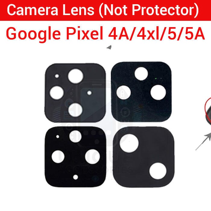 Main Rear Camera Glass Lens for Google Pixel 4a 4xl 5 5a Replacement Part (Not Tempered Camera Glass Protector)