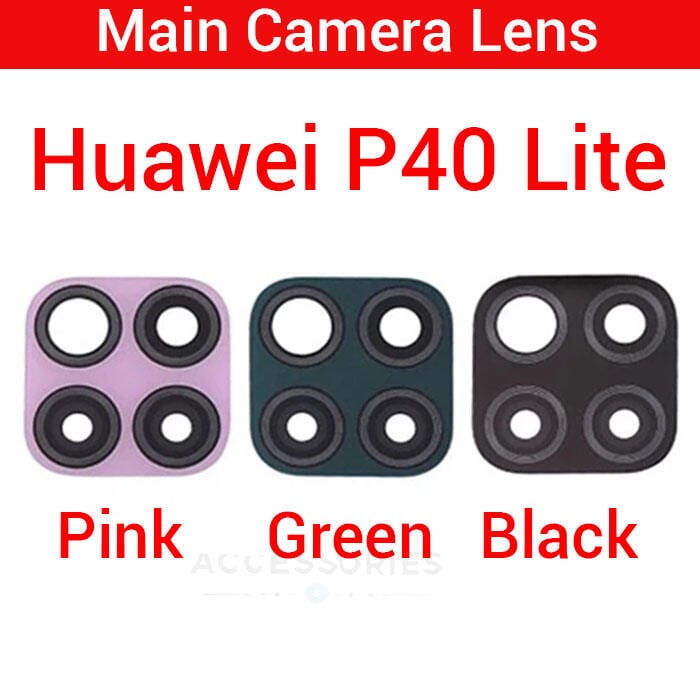 Main Rear Camera Glass Lens for Huawei P40 Lite Replacement Part (Not Tempered Camera Glass Protector)