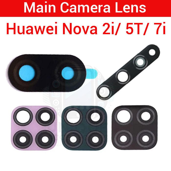 Main Rear Camera Glass Lens for Huawei Nova 2i 5T 7i Replacement Part (Not Tempered Camera Glass Protector)