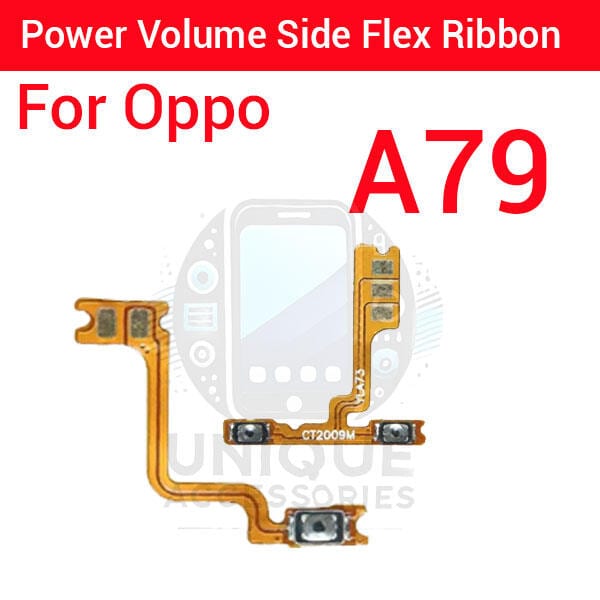 Oppo A79 Power on / off Switch Button Side Volume Up Down Buttons Flex Cable Replacement Parts