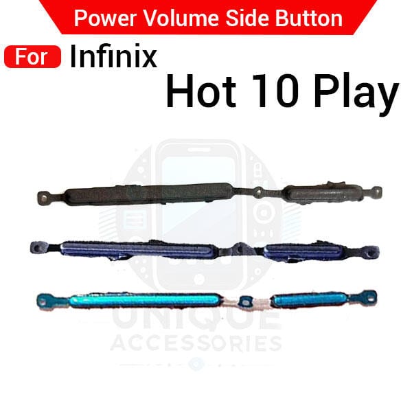 Compatible with Infinix Hot 10 Play External Side Buttons Power On Off + Volume Control Button Outside Side Keys