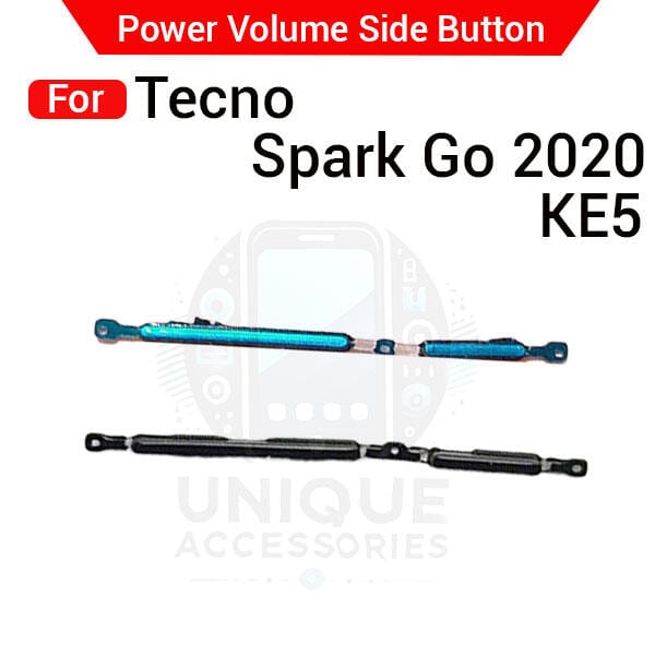 Compatible with Tecno Spark Go 2020 KE5 External Side Buttons Power On Off + Volume Control Button Outside Side Keys