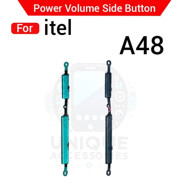 Compatible with itel A48 External Side Buttons Power On Off + Volume Control Button Outside Side Keys