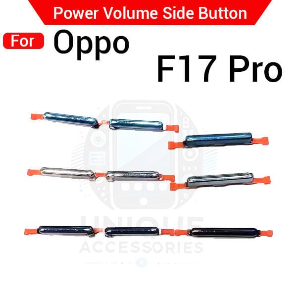 Compatible with Oppo F17 Pro External Side Buttons Power On Off + Volume Control Button Outside Side Keys