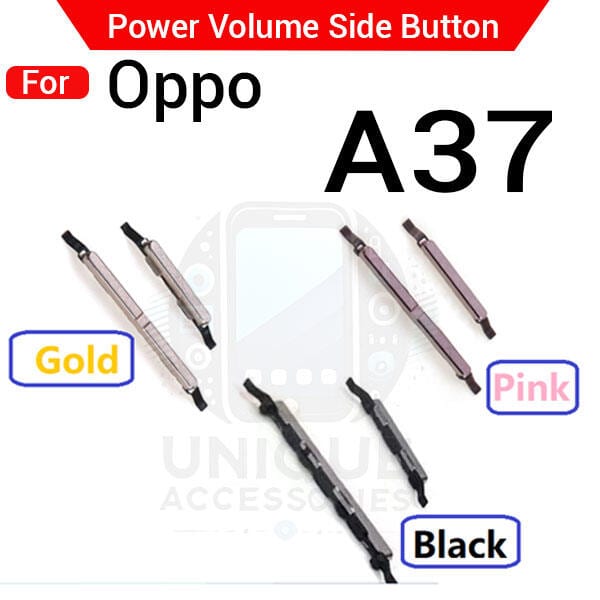 Compatible with Oppo A37 External Side Buttons Power On Off + Volume Control Button Outside Side Keys
