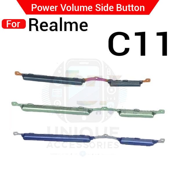 Compatible with Realme C11 External Side Buttons Power On Off + Volume Control Button Outside Side Keys
