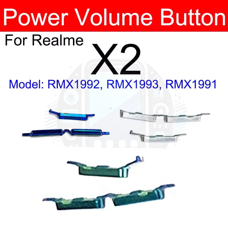 Compatible with Realme X2 External Side Buttons Power On Off + Volume Control Button Outside Side Keys