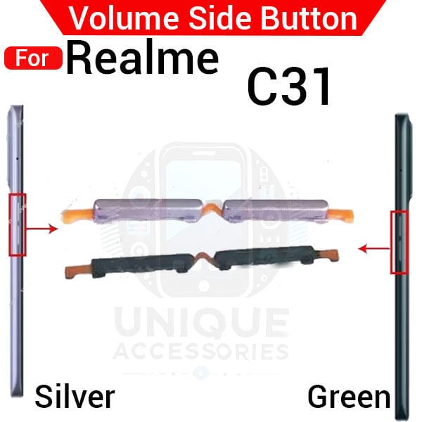 Volume Button Out Side Key For Realme C31 RMX3501 External Side Button