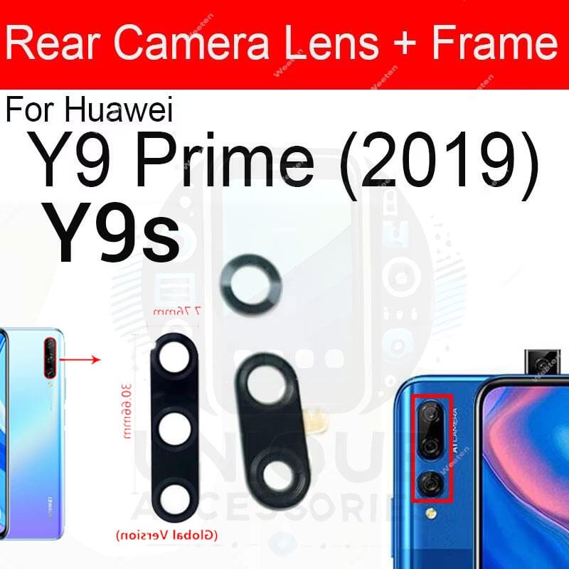 Camera Main Glass Lens for Huawei Y9s/ Y9 Prime 2019 Replacement Part (Not Tempered Camera Glass Protector)