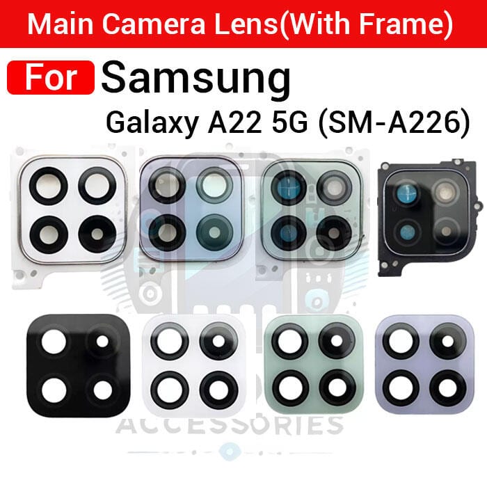 Camera Main Glass Lens for Samsung Galaxy A22 5G Replacement Part (Not Tempered Camera Glass Protector)