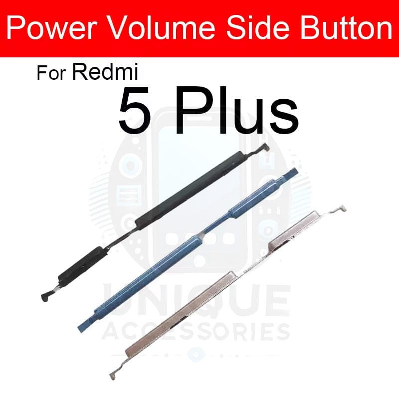 Compatible with Xiaomi Redmi 5 Plus External Side Buttons Power On Off + Volume Control Button Outside Side Keys
