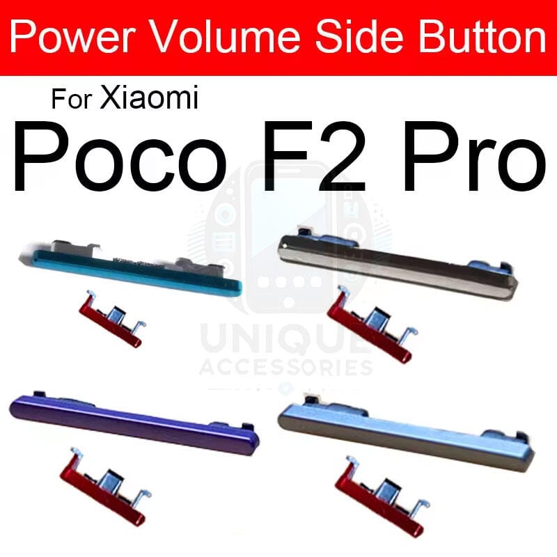Compatible with Xiaomi Poco F2 Pro External Side Buttons Power On Off + Volume Control Button Outside Side Keys