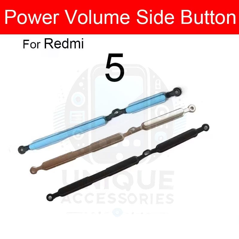 Compatible with Xiaomi Redmi 5 External Side Buttons Power On Off + Volume Control Button Outside Side Keys
