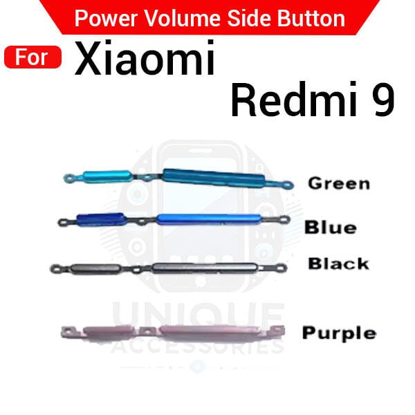 Compatible with Xiaomi Redmi 9 External Side Buttons Power On Off + Volume Control Button Outside Side Keys