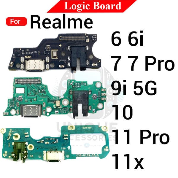 Charging Logic Board For Realme 6 6i 7 7 Pro 9i 5G 10 11 Pro 11x Charging Port USB Plug PCB Dock Connector Spare parts