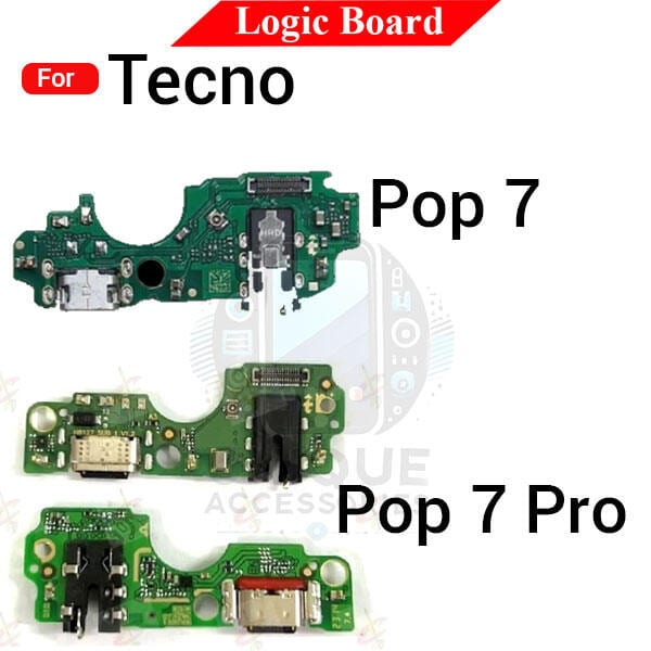 Charging Logic Board For Tecno Pop 7 7 Pro Charging Port USB Plug PCB Dock Connector Spare parts