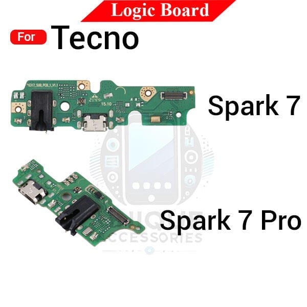 Charging Logic Board For Tecno Spark 7 7 Pro Charging Port USB Plug PCB Dock Connector Spare parts