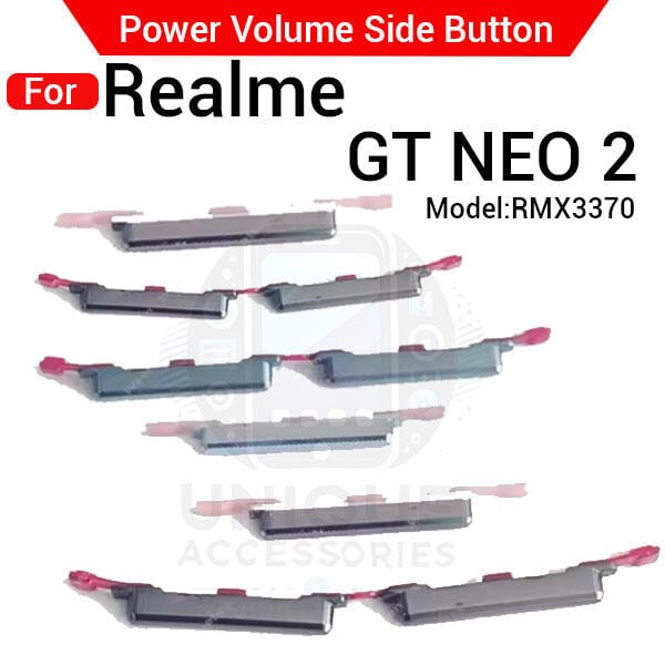 Compatible with Realme GT Neo 2  External Side Buttons Power On Off + Volume Control Button Outside Side Keys