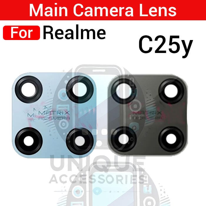 Camera Main Glass Lens for Realme C25Y Replacement Part (Not Tempered Camera Glass Protector)