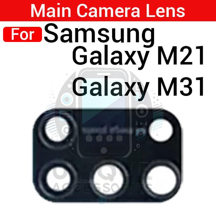 Camera Main Glass Lens for Samsung Galaxy M21 M31 Replacement Part (Not Tempered Camera Glass Protector)