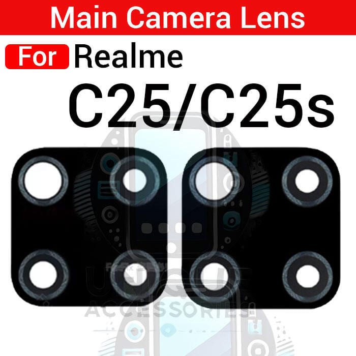 Camera Main Glass Lens for Realme C25 C25s Replacement Part (Not Tempered Camera Glass Protector)