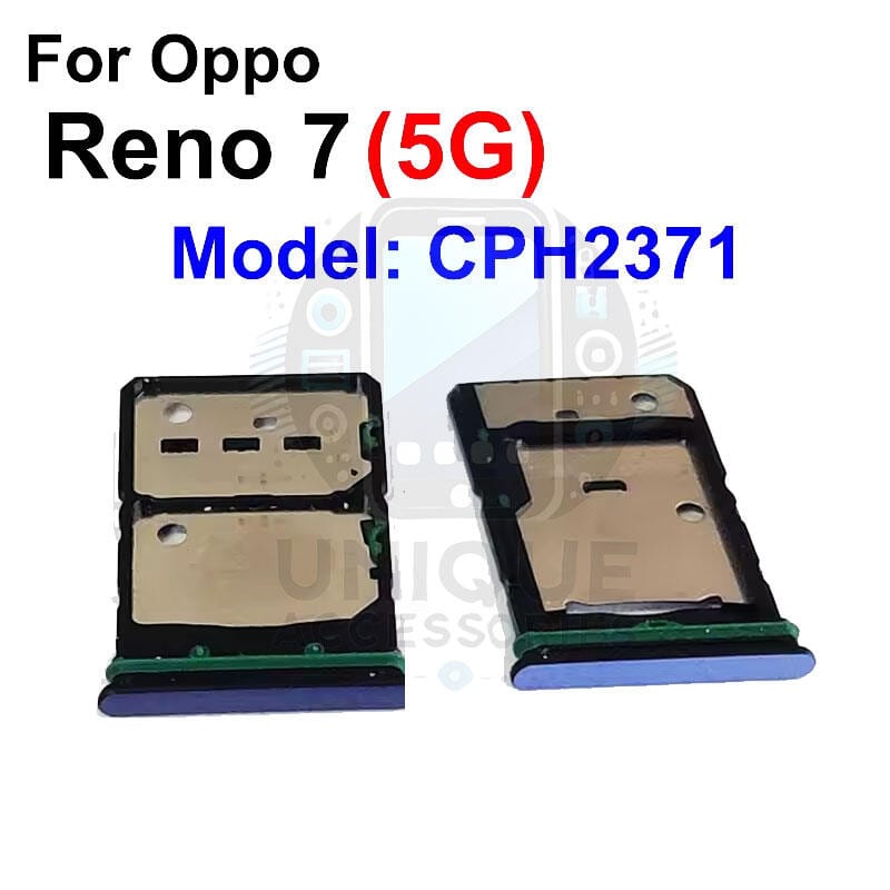 Oppo Reno 7 5G CPH2371 Sim Tray Micro SD Card Slot with Sim Ejector Pin Replacement Parts