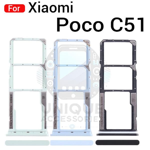 Xiaomi Poco C51 Sim Tray Micro SD Card Slot with Sim Ejector Pin Replacement Parts
