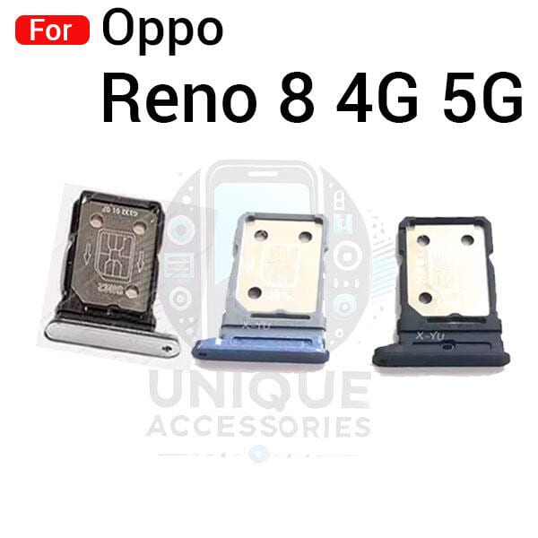 Oppo Reno 8 4G 5G Sim Tray Micro SD Card Slot with Sim Ejector Pin Replacement Parts