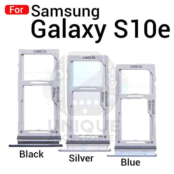 Samsung Galaxy S10e Sim Tray Micro SD Card Slot with Sim Ejector Pin Replacement Parts