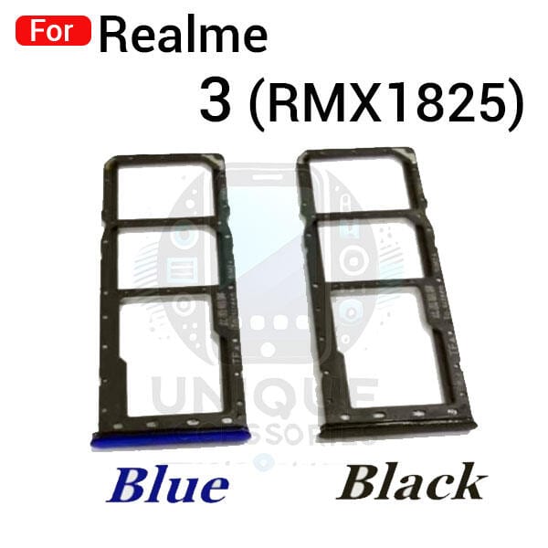 Realme 3 RMX1825 Sim Tray Micro SD Card Slot with Sim Ejector Pin Replacement Parts