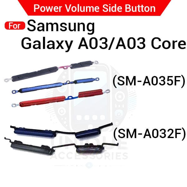 Compatible with Samsung Galaxy A03 A03 Core A035F A032F External Side Buttons Power On Off + Volume Control Button Outside Side Keys