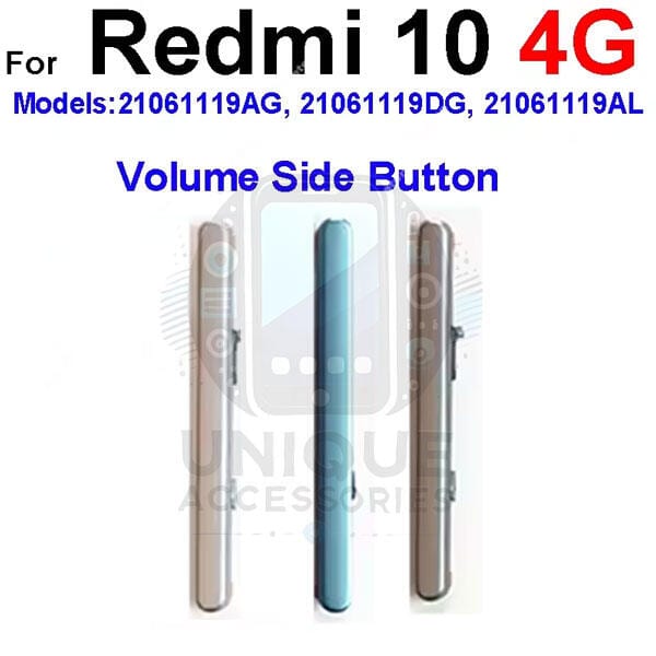 Volume Side Buttons For Xiaomi Redmi 10 4G 5G Volume Up Down Control Side Keys Repair Parts