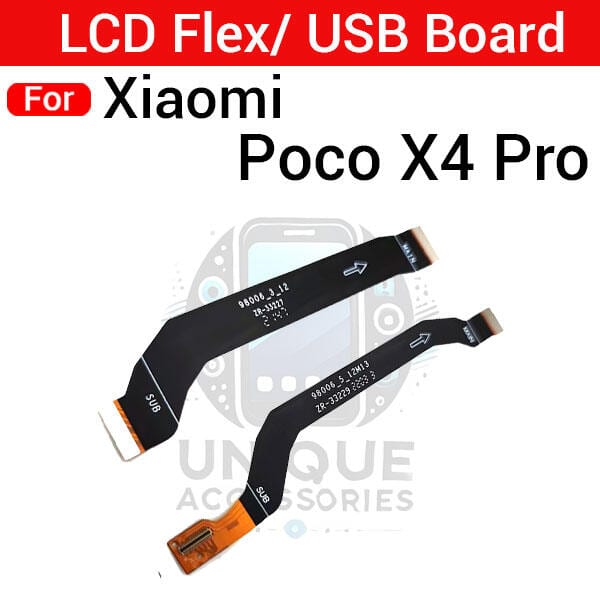 Main Board Motherboard Connection USB Board and LCD Display Connector Flex Cable Parts For Xiaomi Poco X4 Pro