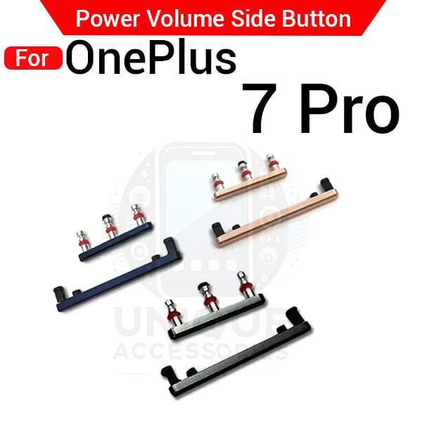 Compatible with OnePlus 7 Pro External Side Buttons Power On Off + Volume Control Button Outside Side Keys